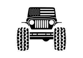 Drawing Sketch Photo of Jeep Wrangler Rubicon with American Flag - Red, White and Blue