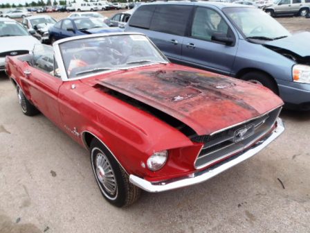 Red '67 Ford Convertible Mustang For Sale Cheap